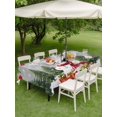 thumbnail image 3 of Outdoor Tablecloth with Umbrella Hole and Zipper, Grey Christmas Rectangle Table Cloth 60x102 Inch Waterproof Tablecloth, Xmas Tree Ball Snowflake Winter Gifts Picnic Table Cover for Patio Camping, 3 of 7