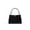 Black, variant on Metal Logo Flap Mini Handbag, 2 Ways Hand Shoulder Crossbody Leather Purse, Black