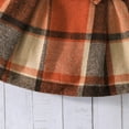 thumbnail image 6 of Fall Outfits Girls Bubble Long Sleeve Top Plaid Printed Bow Skirt 2 Piece Set Leisure Wear Winter Clothes Baby Girl Orange 2,3,4,5,6,7 Years-3,4,5,6,7,8 Years, 6 of 7