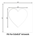thumbnail image 2 of Off White Pebble Picture Frame Mat for 15x15 Frames - Heart Opening for 10x10 Photos - 10 Mats, 2 of 7