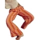 thumbnail image 3 of Pantalones de Rayas para Mujer, Cintura Alta, Pierna , Algodón y , Moda Playera, Cintura Elástica, Pantalones Casuales Sueltos. Naranja L, 3 of 7