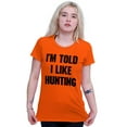 thumbnail image 3 of I'm Told I Like Hunting Funny Babies Womens Fitted Plus Size Graphic Tee Brisco Brands 2X, 3 of 5