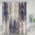 thumbnail image 2 of Style Shower Curtain Grunge Old Blue Brown Arrow Geometric Pattern Shower Curtains for Modern Artistic Bathroom Waterproof Fabric Decor Set with Hooks, 72W x 72H Inch, 2 of 6