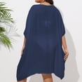 thumbnail image 4 of HOMBOM Plus Size Beach Cover Ups for Women Swimsuit Coverup Mesh Holiday V Neck Sheer Womens Beach Dress, 4 of 4