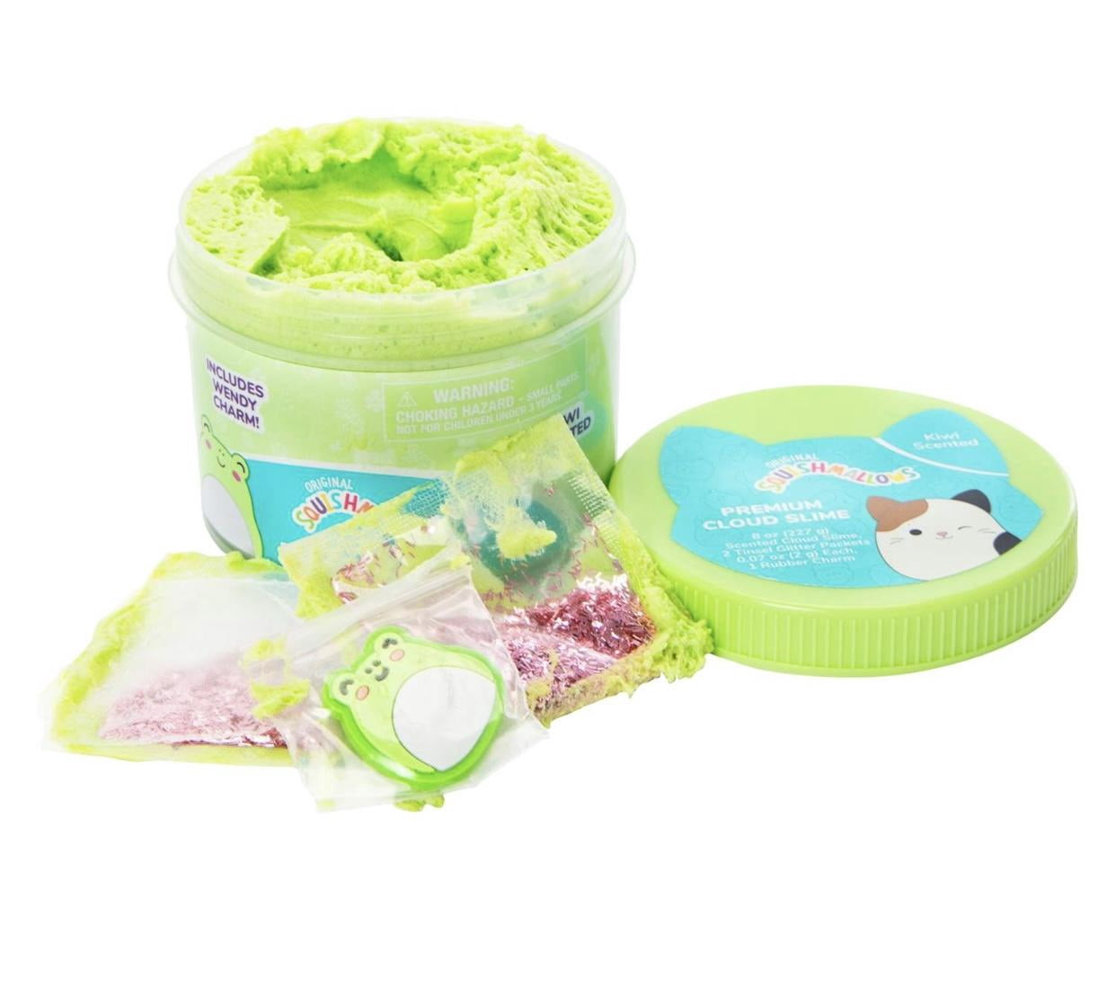 Squishmallows Kelly the Frog Kiwi Scented Glitter Slime 8 oz.