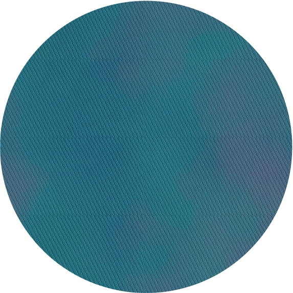 Ahgly Company Indoor Round Patterned Blue Dress Blue Area Rugs, 7' Round