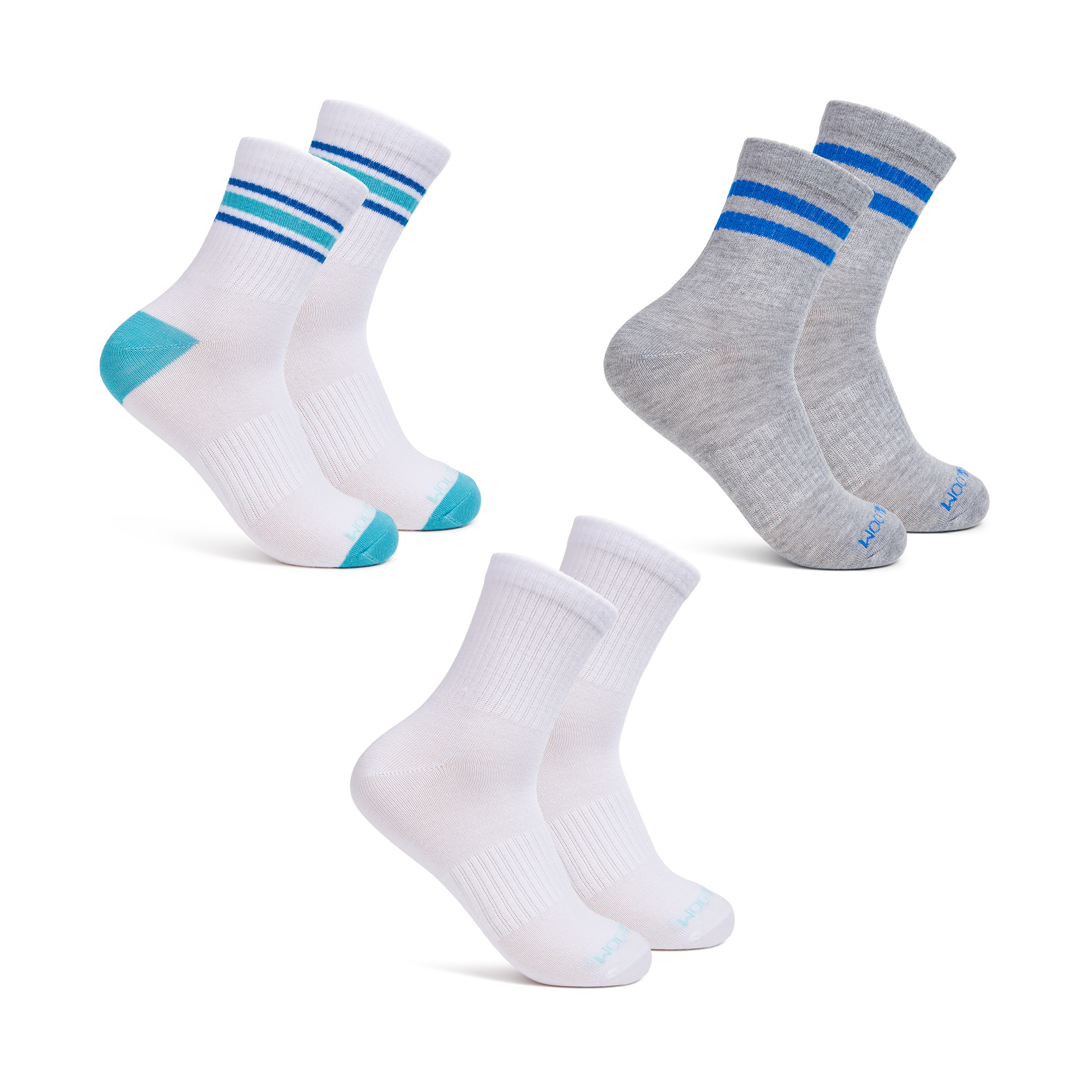 Fruit of the Loom Womens Value Mid Crew Socks, 3-Pack, Sock Sizes 4-10