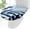 Blue, variant on Blue Leaves Toilet Seat Covers Bathroom Toilet Lid Cover Soft Microfiber 17.5'' x 15'' Plush Tufted, Machine Washable, Adjustable Rubber Backing Fits Most Round Elongated Oblong Lids