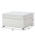 thumbnail image 6 of Comfort Pointe Chandler Ivory Performance Fabric Storage Ottoman, 6 of 7