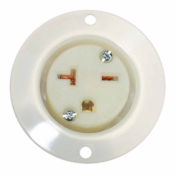 Superior Electric YGF050F Std Receptacle Flange 2-Pole 3-Wire 20A 250V NEMA 6-20R