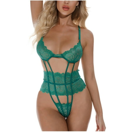 

YDKZYMD Women S Lingerie Sexy Babydoll Lace Strappy Set One Piece Teddy Lingerie Set