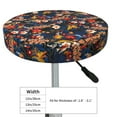 thumbnail image 4 of Kdxio Vintage Floral Print Stool Covers Round,Stretch Round Bar Stool Covers Washable Bar Stool Cushion Slipcover for 12-15 Inch Chair, 4 of 7