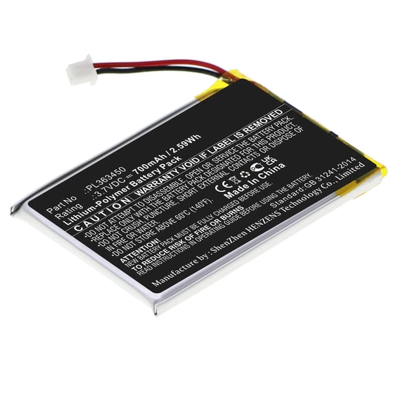 Batteries N Accessories BNA-WB-P17590 Wireless Headset Battery - Li-Pol, 3.7V, 700mAh, Ultra High Capacity - Replacement for BlueParrott PL363450 Battery