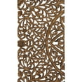 thumbnail image 5 of DecMode Brown Wooden Handmade Intricately Carved Floral Wall Decor (3 Count), 5 of 12