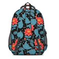 thumbnail image 3 of Pioneer Flower Floral Print Pattern Backpack for School, Cute School Bag with Adjustable Shoulder Straps and Padded Back, 16.9"x12.6"x5.9", 3 of 5