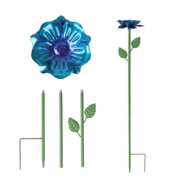 Drinker Feeder Flower Shape Water Feeder Metal Garden Stake For Outdoor Small