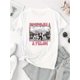 thumbnail image 2 of Camiseta de moda para mujer con estampado navideño de Trump, cuello redondo, manga corta, tejido de algodón de punto con elasticidad media, ajuste cómodo para todo el año, camisetas informales., 2 of 6