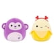 thumbnail image 1 of Peluche Squishmallows Original Hartman The Purple Monkey y Junie The Banana, 20 cm, paquete de 2, 1 of 7