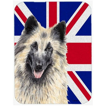 

Belgian Tervuren With English Union Jack British Flag Glass Cutting Board - Large