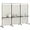 Beige, variant on GOFLAME 3 Panel Room Divider with Storage Shelves, 6FT Folding Privacy Screen with Lockable Wheels, Portable Rolling Wall Divider, Freestanding Partition Screen for Room Separation, Grey
