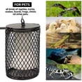 thumbnail image 3 of CHAO Lámpara de calor para pollitos, lámpara de calor para terrario de 100 W, lámpara de cerámica, emisor de protección, lámpara de calefacción con interruptor, enchufe de la UE 220-230 V(negro), 3 of 5