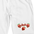thumbnail image 2 of Valentine's Day Sweet Chocolate Strawberries Men's White Lounge Shorts, 2 of 4