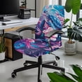 thumbnail image 2 of POLERO Sea Turtle Office Swivel Chair Cover, Wearproof Office Chair Covers Wear Resistant All-in-One High Back Chair Slipcover for Workspace, 2 of 7
