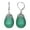 Green, variant on 1928 Jewelry Light Blue Frosted Glass Egg Drop Earrings
