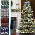 thumbnail image 1 of Adorno Navideño de Terciopelo con Incrustaciones | Adorno Colgante para Árbol con Brillo | 8 Cm (3,15 Pulgadas) de Diámetro | Opciones: Azul, Rojo, Verde y Gris | Juego de 1 Pieza, 1 of 6