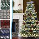 thumbnail image 1 of Adorno Navideño de Terciopelo con Incrustaciones | Adorno Colgante para Árbol con Brillo | 8 Cm (3,15 Pulgadas) de Diámetro | Opciones: Azul, Rojo, Verde y Gris | Juego de 1 Pieza, 1 of 6