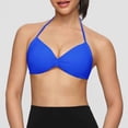 thumbnail image 2 of hoksml Halter Neck Ruched Bra for Women Wireless Comfort Bralette with Adjustable Straps, 2 of 5