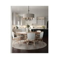 thumbnail image 2 of Drum Shade Collection Five-Light Matte Black Harvest Linen Shade Farmhouse Chandelier Light, 2 of 14