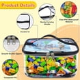 thumbnail image 3 of Paquete 6 Bolsas Almacenamiento Juguetes Transparentes con Etiqueta Nombre y Bolsillo para Manual, Estuche Organizador Juguetes PVC Transparente Impermeable para Ladrillos, 3 of 5