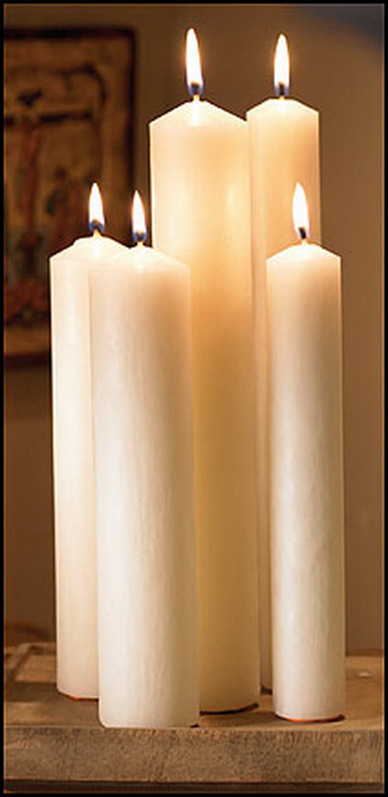 Christian Brands 30841P 16" Large Diameter Plain End Altar Brand Candle