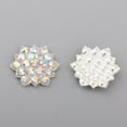 thumbnail image 3 of AMLESO 10 Pcs Boutons Flatback Fleur Strass Mariage Perle Diamant Flat Back Boutons F, 3 of 8