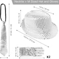 thumbnail image 4 of Ensemble d'Accessoires de Performance DISCO pour Hommes avec Chapeau, Gants et Cravate pour Concert et Événements, 4 of 4