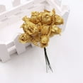 thumbnail image 4 of Flmtop 1 Bouquet Artificial Flower 12 Rose Heads DIY Craft Home Party Wedding Decor, 4 of 7