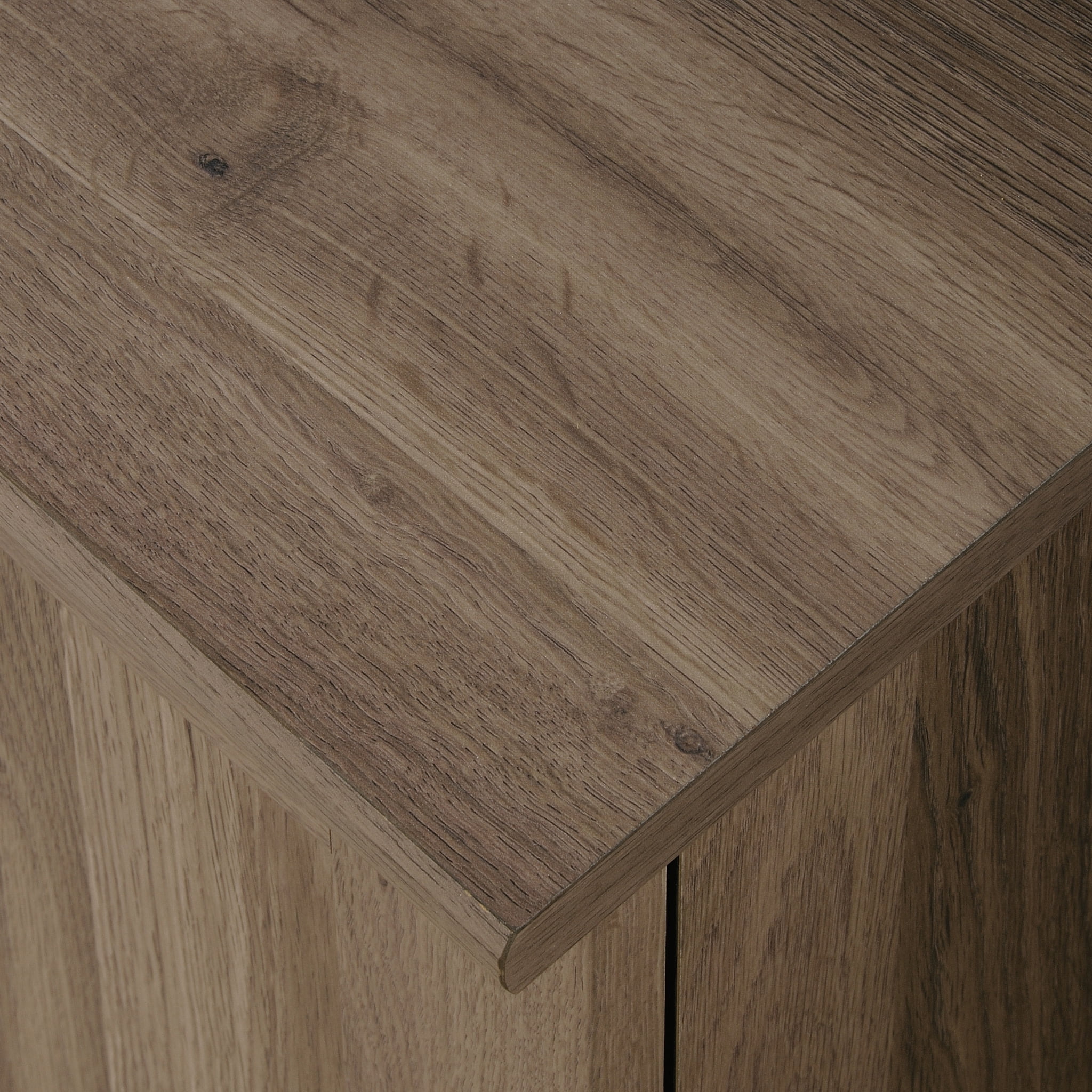Sauder Harbor View Corner Computer Desk, Salt Oak Finish