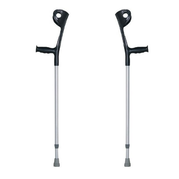 Muletas Mobicare Tipo Canadiense Plástico Negro Altura Ajustable JL937L-BK