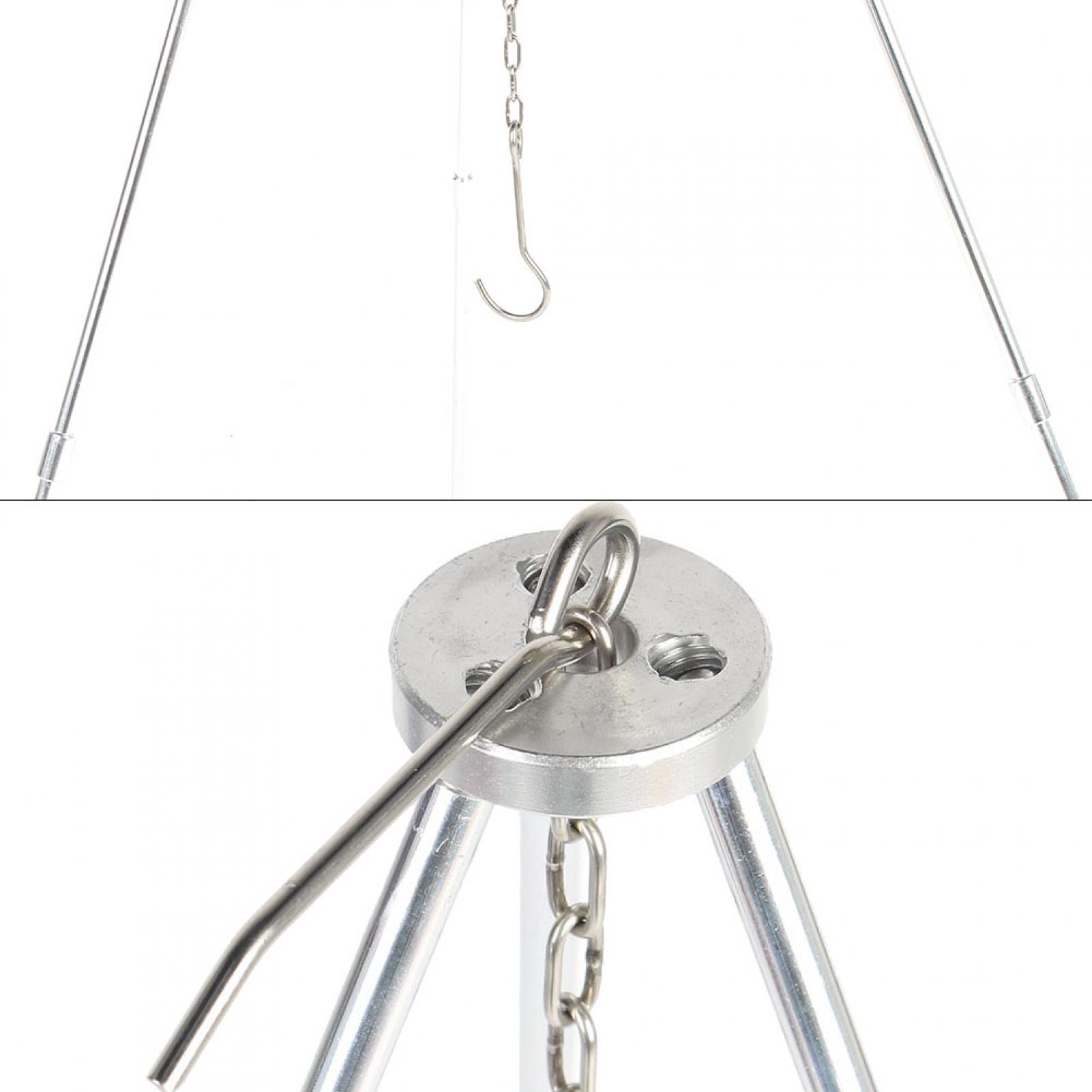 Outdoor Portable Foldable Metal Barbecue Grills Hanging Tripod Camping Picnic BBQ Cooking, Foldable Grills - image 5 of 7