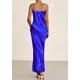 thumbnail image 2 of Vestido largo PRETTYGARDEN para mujer, ajustado sin tirantes, azul XL, 2 of 9