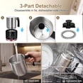 thumbnail image 5 of Electric Milk Frother and Steamer, 16.9 OZ 4-in-1 Magnetic Rotating Foam Maker for Coffee Hot Cold with Stainless Steel Cup, 5 of 8