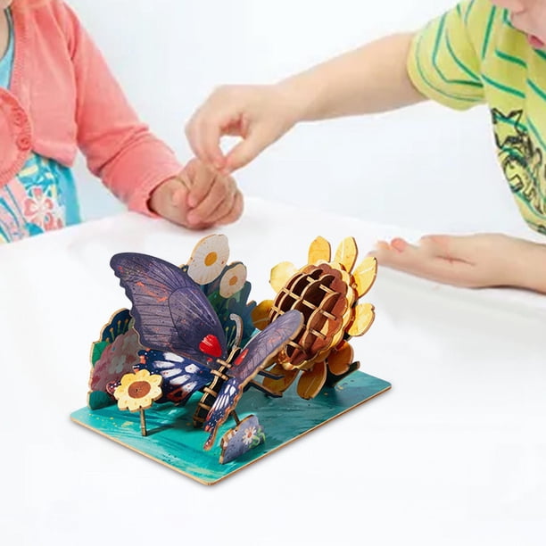 Rompecabezas de animales en 3D Hugo Modelos de madera Juguete educativo para niños