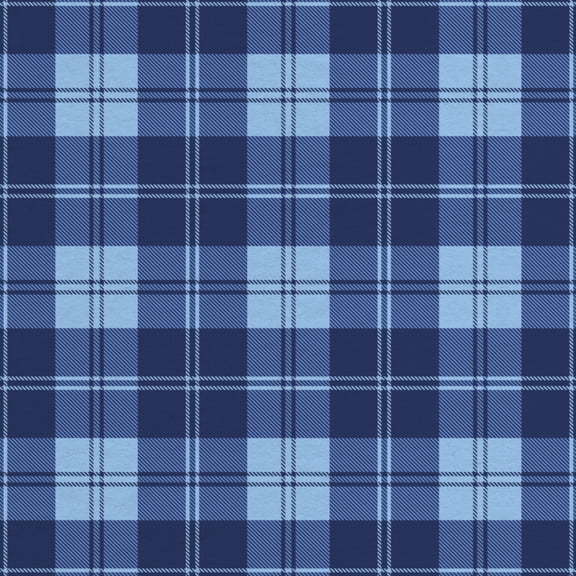 Mainstays 1.5 Yards 100% Cotton Light-weight Flannel Plaid Check, Blue, 42" Wide for Crafts