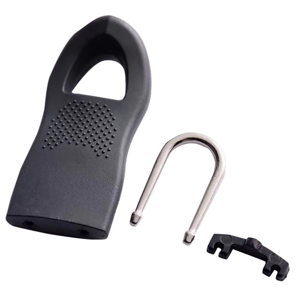 Juego de tiradores de cremallera desmontable Cremallera metálica Reemplazo en forma de U Fácil de instalar Pestañas para cremallera de traje ropa abrigo equipaje chaquetas bolsas, 2 tallas