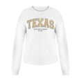 thumbnail image 4 of Pullover Sweaters for Women Winter Loose Crew Neck Long Sleeve Puff Cold Shoulder with Pocket Graphiprint Leisure Cotton Sweatshirt(White,S), 4 of 4