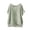 Mint Green, variant on Summer Tops for Women Short Sleeve Crew Neck Linen Cotton Shirts Plus Size Gauze Casual Dressy Blouse with Side Slit