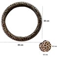 thumbnail image 2 of Leopard Print Steering Wheel Cover For Women, Leopard Steering Wheel Covers, Leopard Car Accessories Beige-, 2 of 5