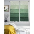 thumbnail image 4 of Sheer Curtains 63 Inches Long, Turquoise Ombre Light Filtering Window Curtains for Living Room/Bedroom, Farmhouse Vintage Wooden Striped Rod Pocket Voile Sheer Curtain Drapes, 52"W x 63"L, 2 Panels, 4 of 8
