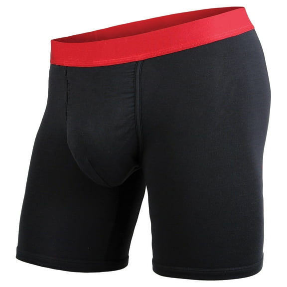 BN3TH Men's Classic Lite Boxer Brief (Black/Red, Small)
